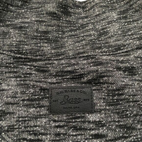 G.H. Bass & Co Heather Gray Sporty Asymmetrical Zip Sweater sz M Mock Neck - Picture 9 of 13